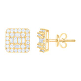 10 kt Gold Earrings With Moissanite Ctw 1.21
